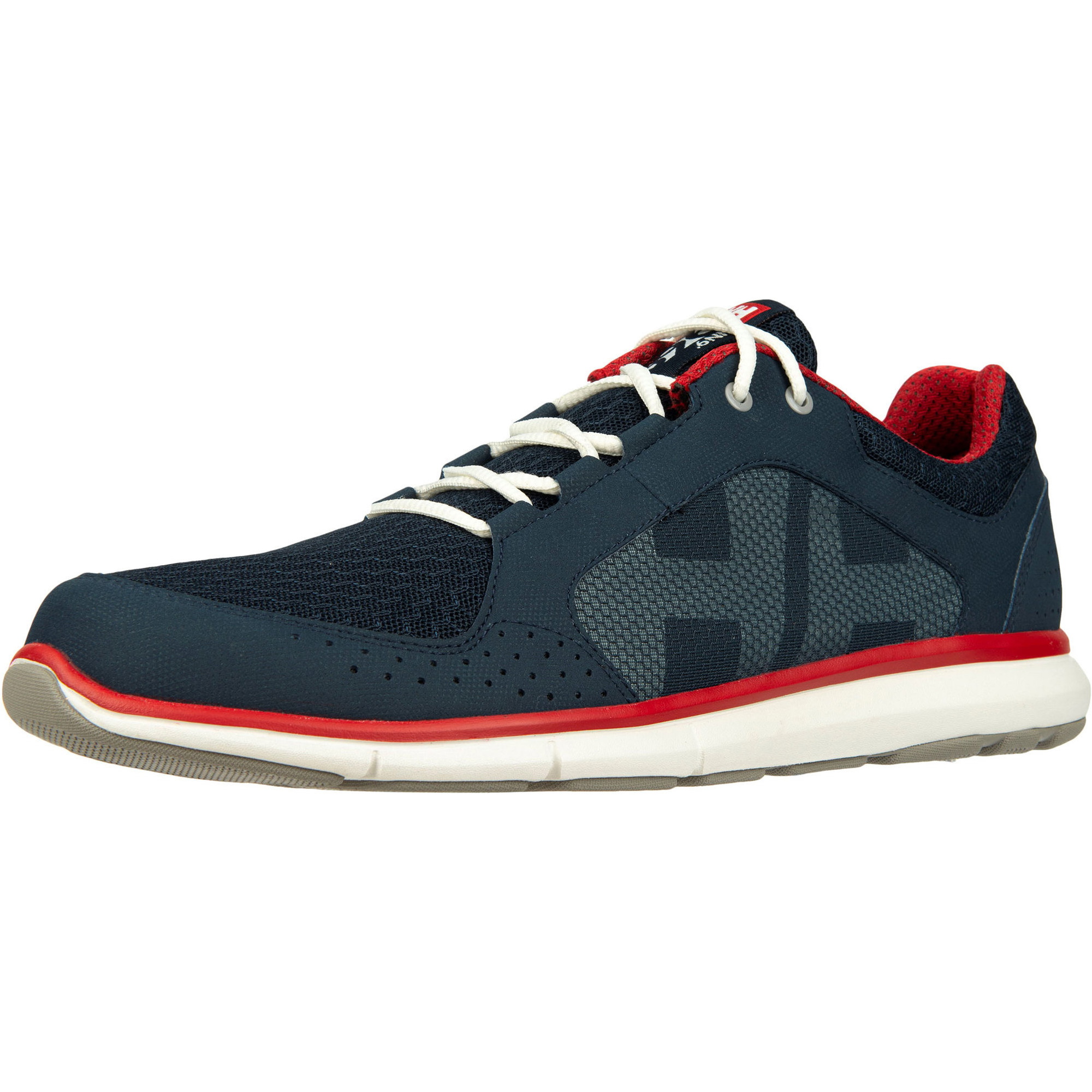 2026 Helly Hansen Mens Ahiga V4 Hydropower Sailing Shoes 11582 - Navy / Flag Red