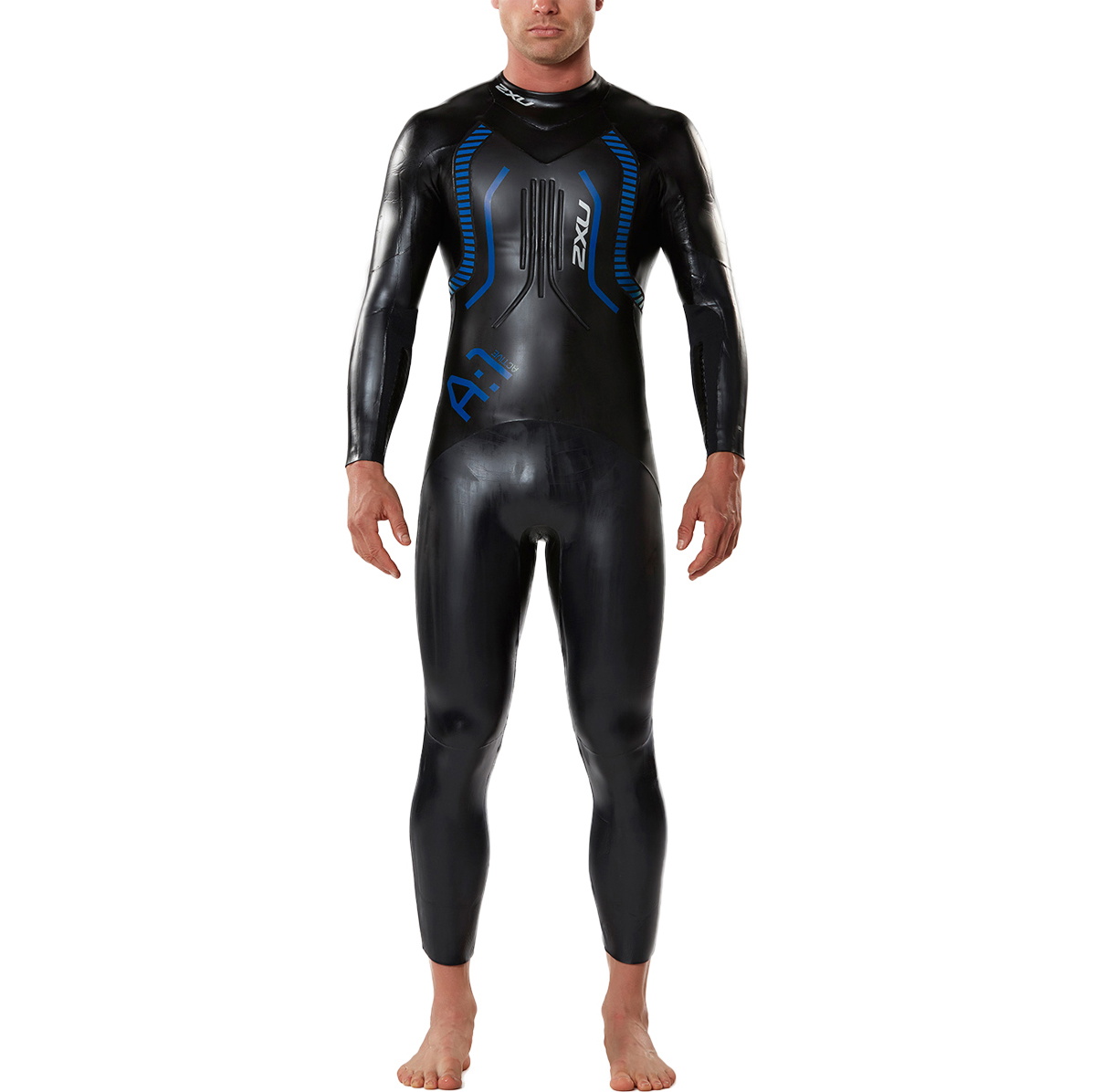 2XU MENS A:1 ACTIVE Triathlon Wetsuit BLACK / COBALT BLUE MW2304c