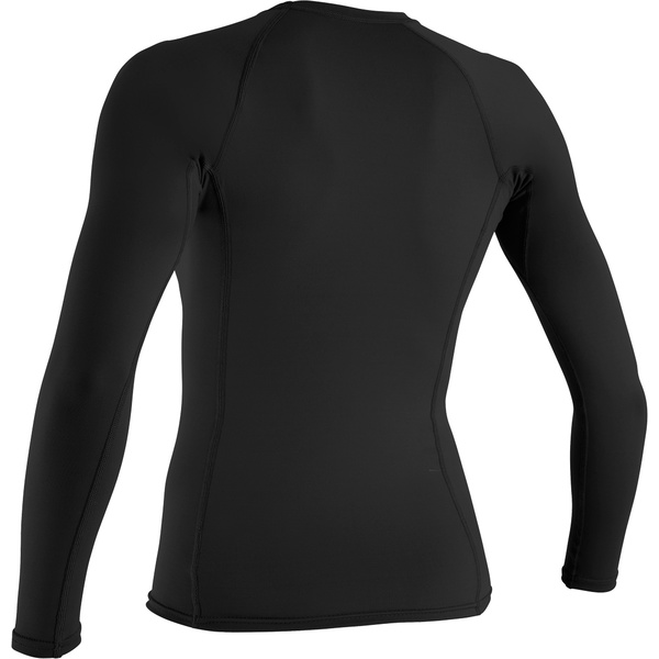 2026 O'Neill Womens Basic Skins Long Sleeve Crew Rash Vest 3549 - Black