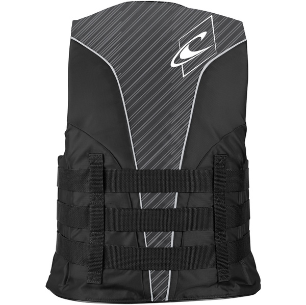 2026 O'Neill Superlite 50N CE Impact Vest 4723 - Black / Smoke / White