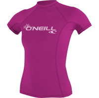 Womens Basic Skins Short Sleeve Crew Rash Vest