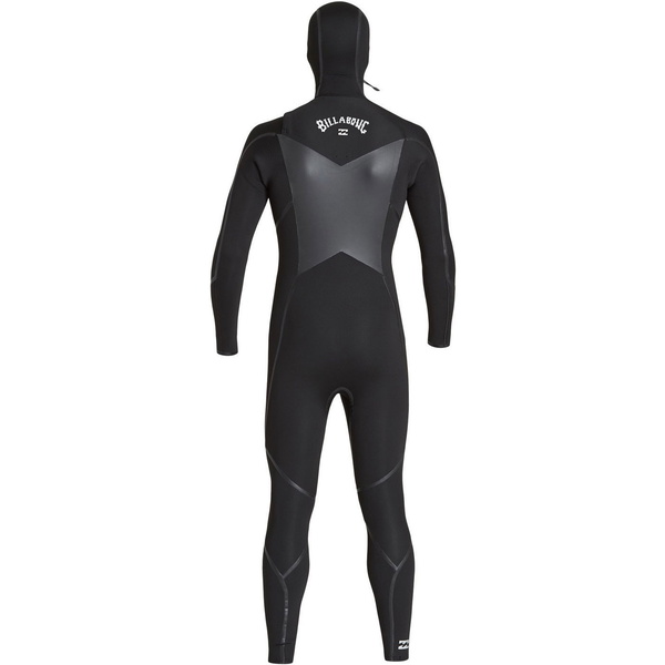 2019 Billabong Mens Furnace Absolute X 5/4mm Hooded Chest Zip Wetsuit Black Q45M08