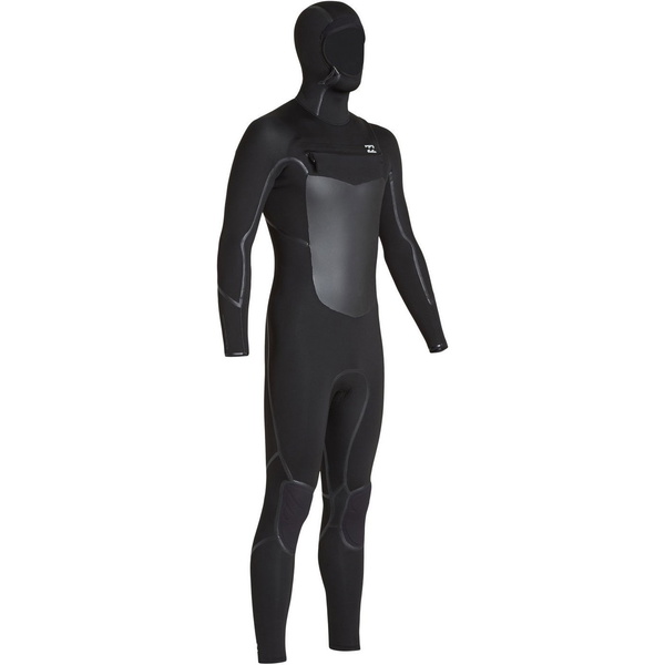 2019 Billabong Mens Furnace Absolute X 5/4mm Hooded Chest Zip Wetsuit Black Q45M08