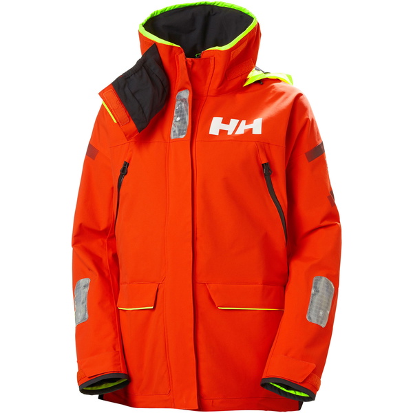 2021 Helly Hansen Womens Skagen Offshore Sailing Jacket & Trouser Combi Set - Cherry Tomato / Ebony