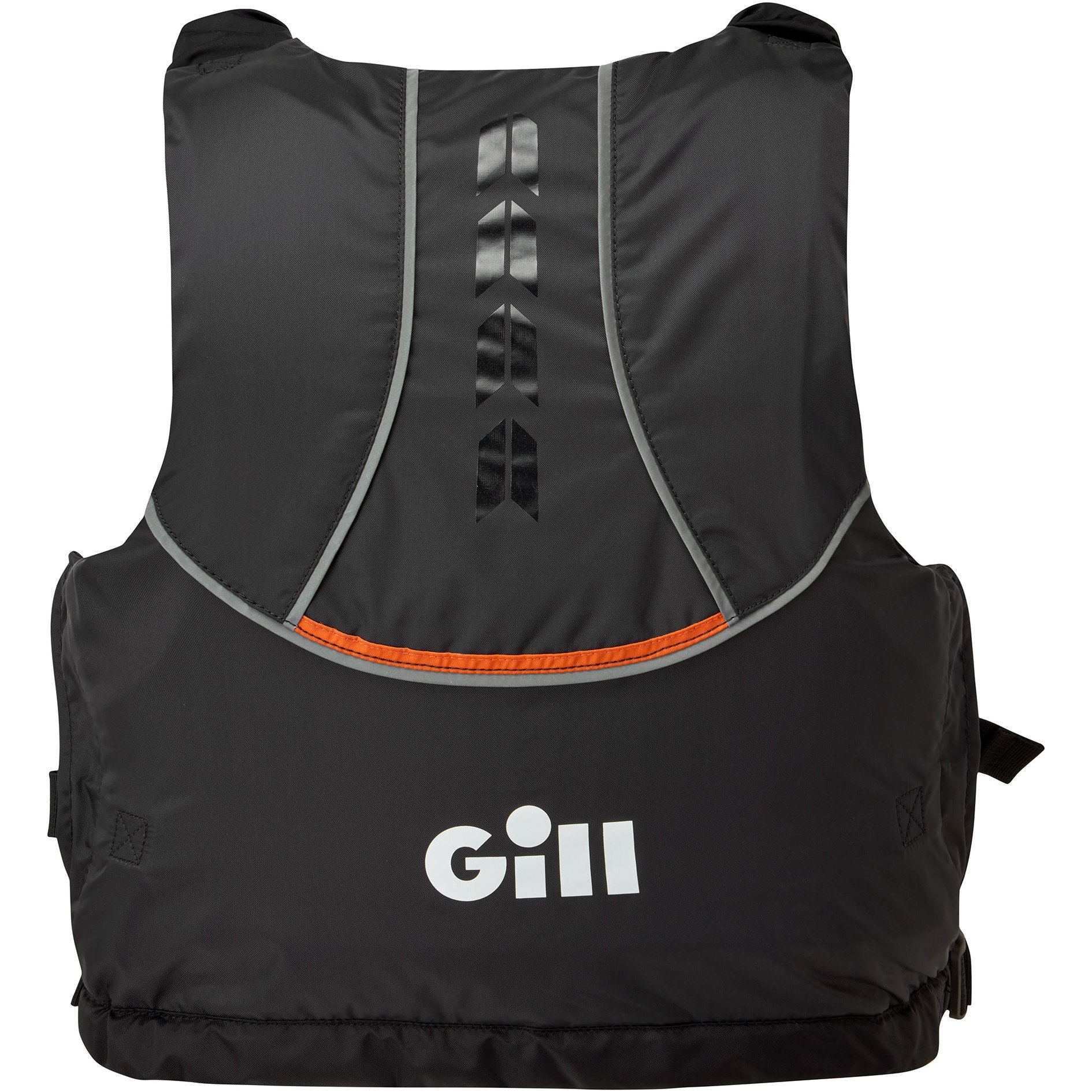 2026 Gill Junior Pro Racer Side Zip 50N Buoyancy Aid 4916J - Black / Orange