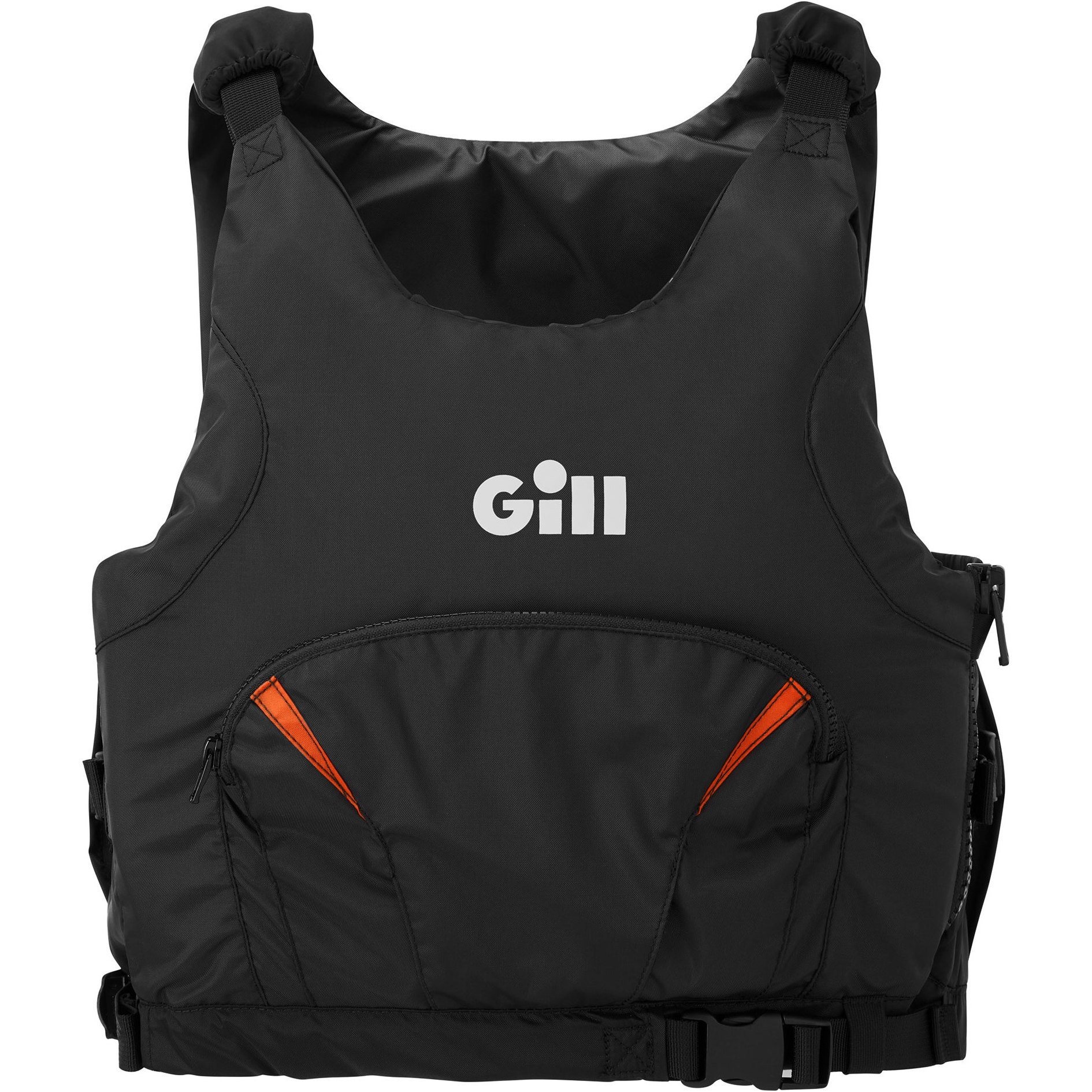 2026 Gill Pursuit Pro Racer Side Zip 50N Buoyancy Aid 4916 - Black / Orange