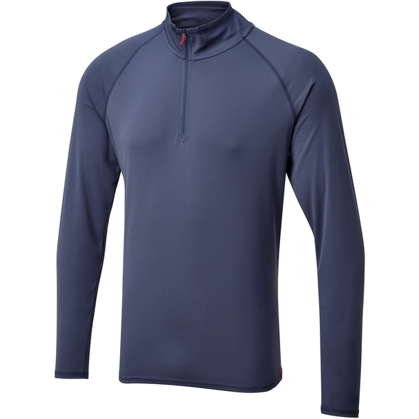 Gill Mens UV Tec Zip Neck Top UV009 - Ocean