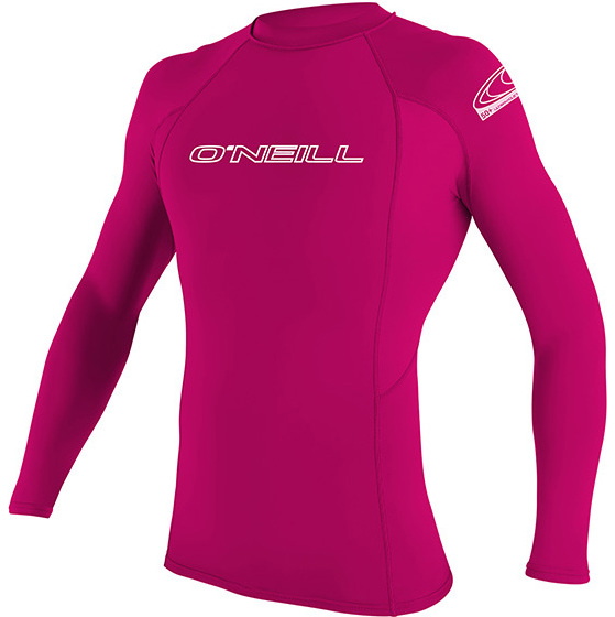 2026 O'Neill Youth Basic Skins Long Sleeve Rash Vest Watermelon 3346