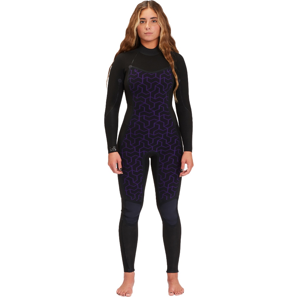 2025 Billabong Womens Synergy 5/4mm Back Zip Wetsuit ABJW100134 - Wild Black