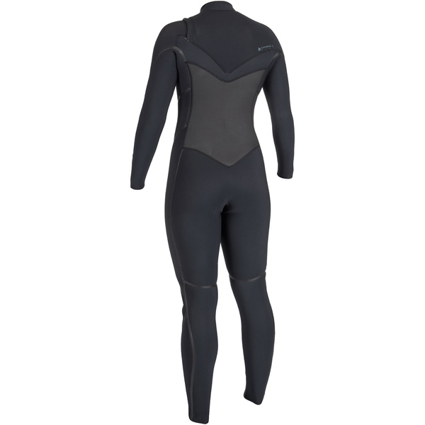 2025 O'Neill Womens Psycho Tech 5/4+mm Chest Zip Wetsuit 5547 - Black