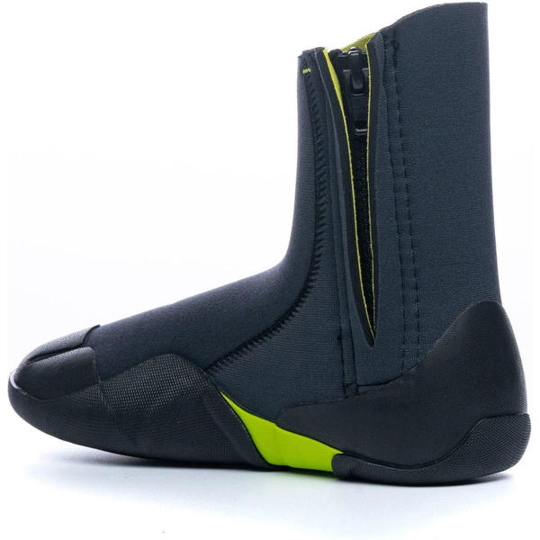 2026 C-Skins Junior Legend 3.5mm Zipped Round Toe Wetsuit Boots C-BOLEJZ - Graphite / Flash Green / Black