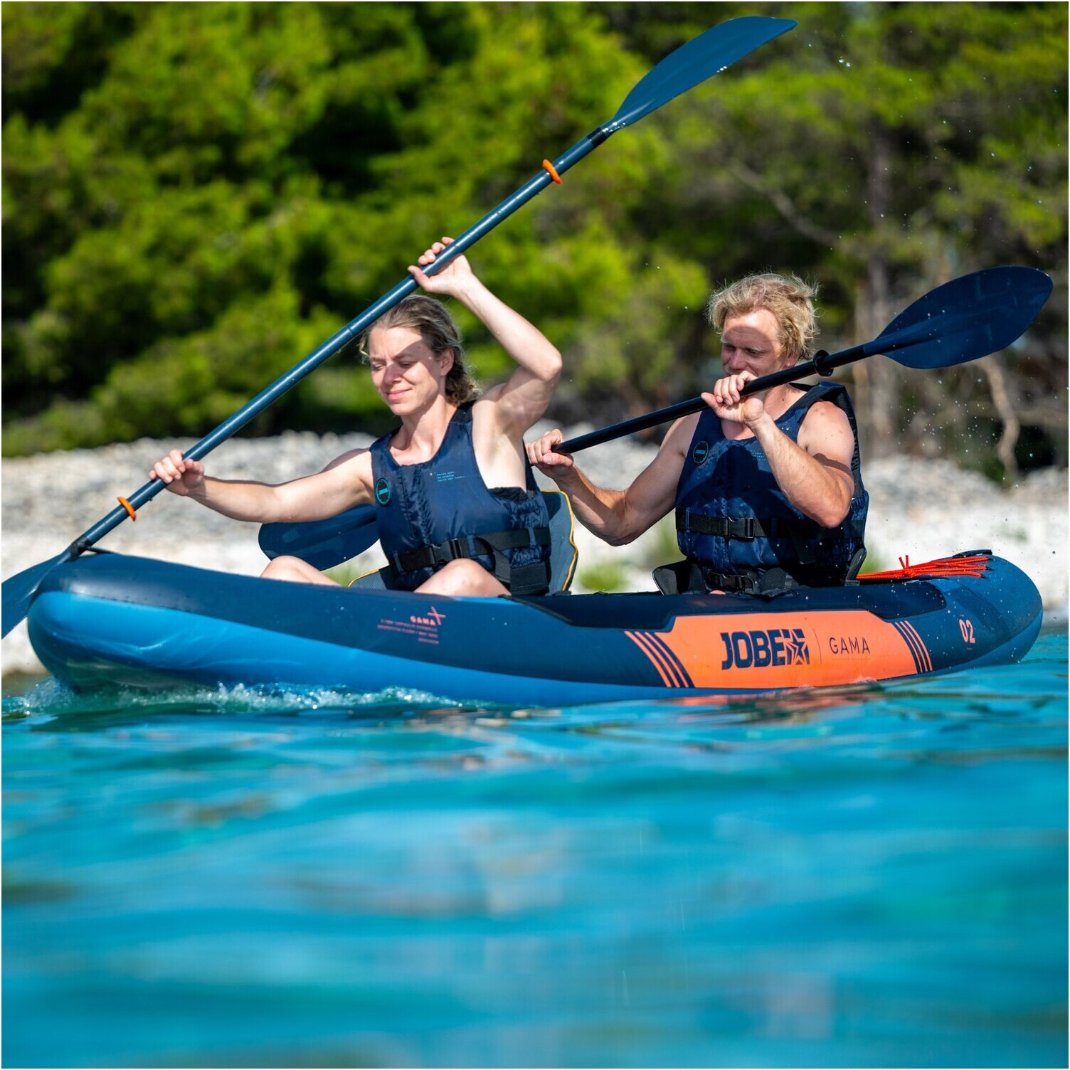 2026 Jobe Gama Inflatable Kayak Package 600024002 - Midnight Blue