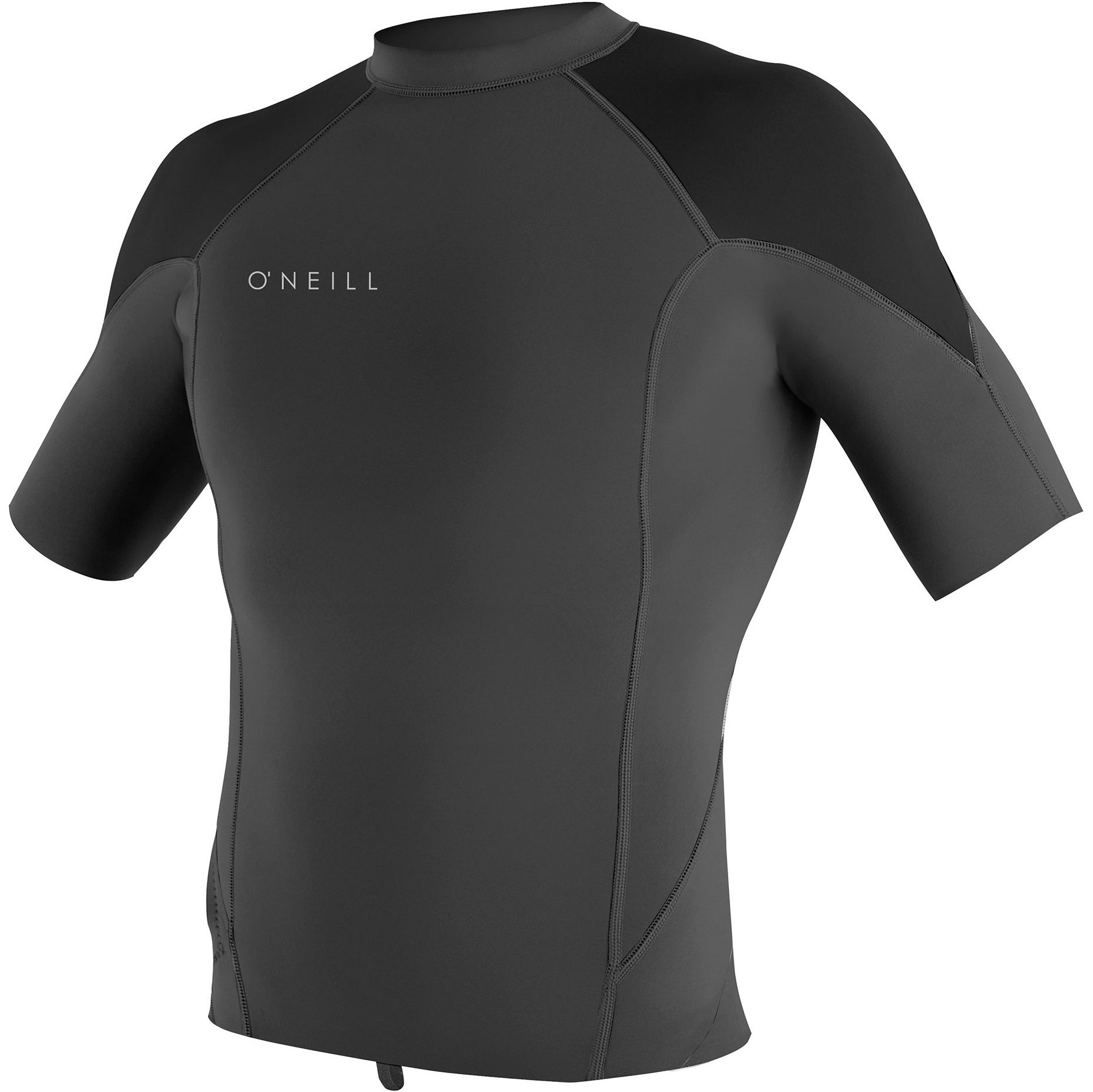 2024 O'Neill Mens Reactor II 1mm Short Sleeve Wetsuit Top 5081 - Graphite / Black / Cool Grey
