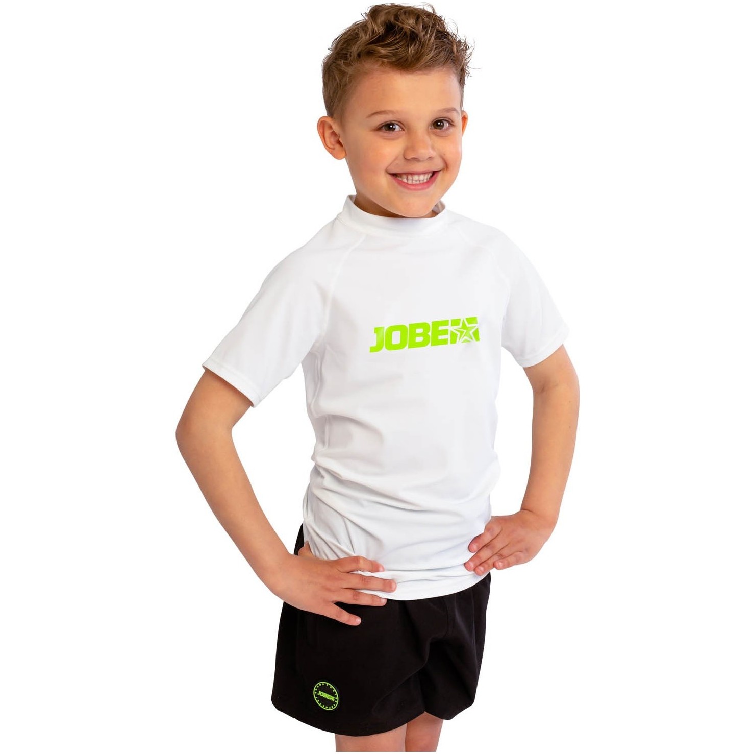2025 Jobe Junior Short Sleeve Rash Vest 544223003 - White