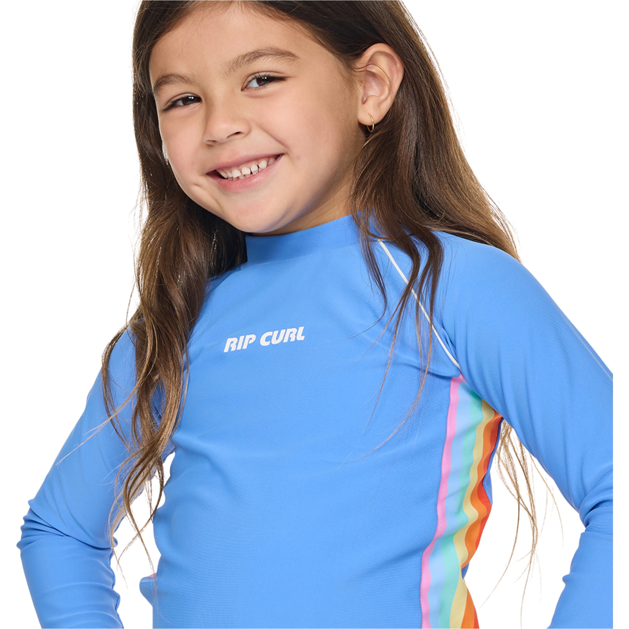 2026 Rip Curl Junior Sunshine Revival Rashie 13YJRV - Cornflower Blue ...