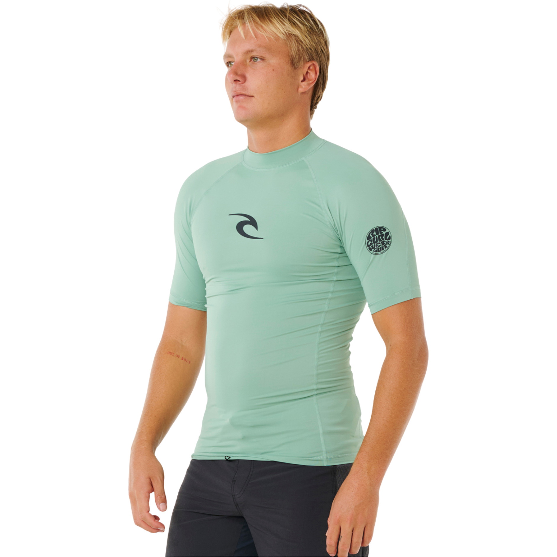 2026 Rip Curl Mens Waves UPF Performance Short Sleeve Rash Vest 16MMRV ...