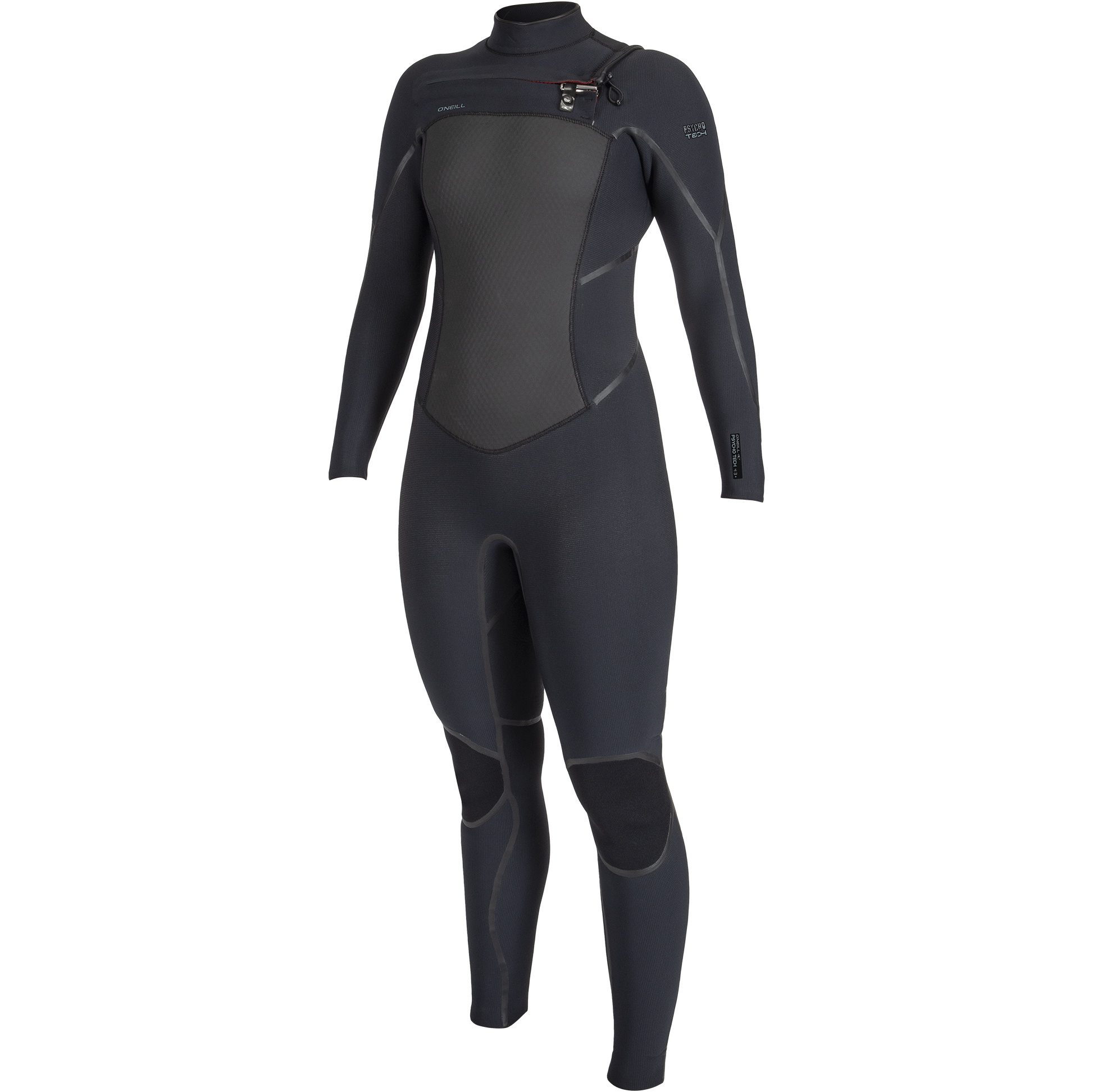 2025 O'Neill Womens Psycho Tech 5/4+mm Chest Zip Wetsuit 5547 - Black