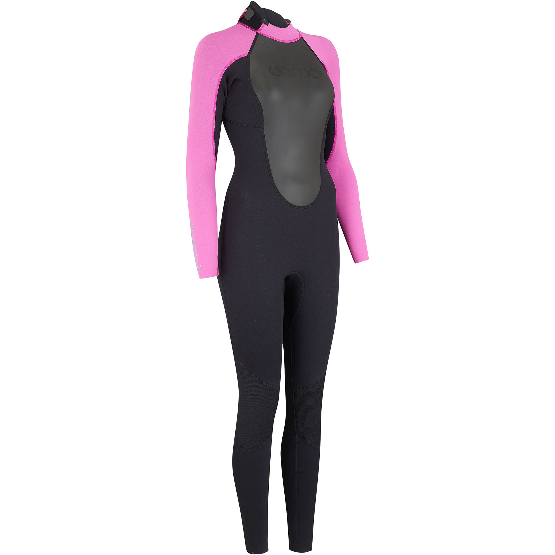 2019 Animal Womens Nova 3/2mm Flatlock Back Zip Wetsuit Black AW9SQ302 2ND