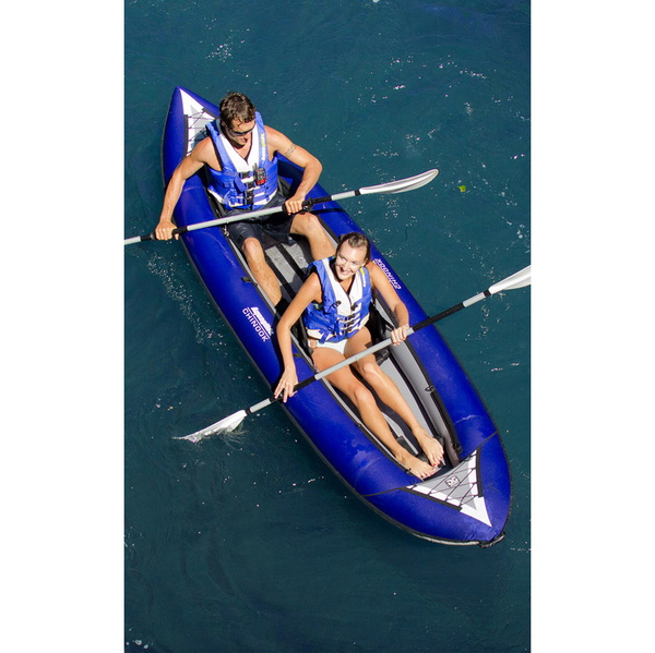 2026 Aquaglide Chinook Tandem XL Inflatable Kayak BLUE & 2 PADDLES & Pump