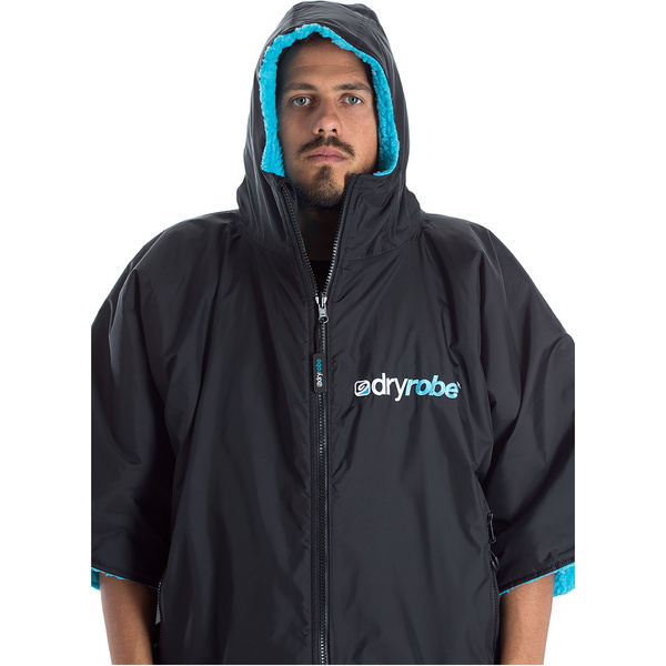 2023 Dryrobe Advance Short Sleeve Changing Robe DR100 - Black / Blue