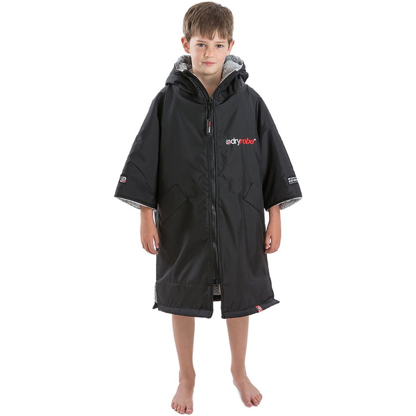 2023 Dryrobe Advance Short Sleeve Changing Robe DR100 - Black / Grey