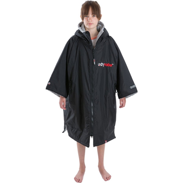2023 Dryrobe Advance Short Sleeve Changing Robe DR100 - Black / Grey