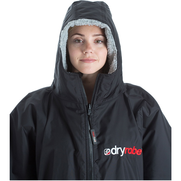 2023 Dryrobe Advance Short Sleeve Changing Robe DR100 - Black / Grey