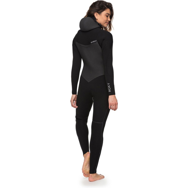 Roxy Womens Performance 5/4/3mm Hooded Chest Zip Wetsuit Black ERJW203003