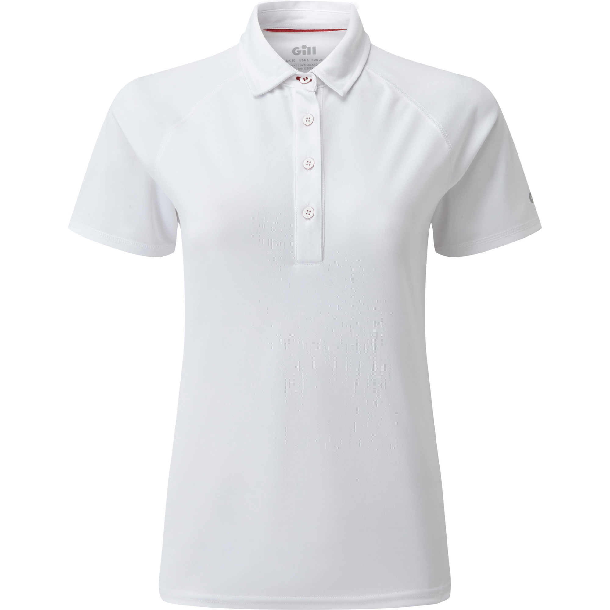 2026 Gill Womens UV Tec Polo Top White UV008W