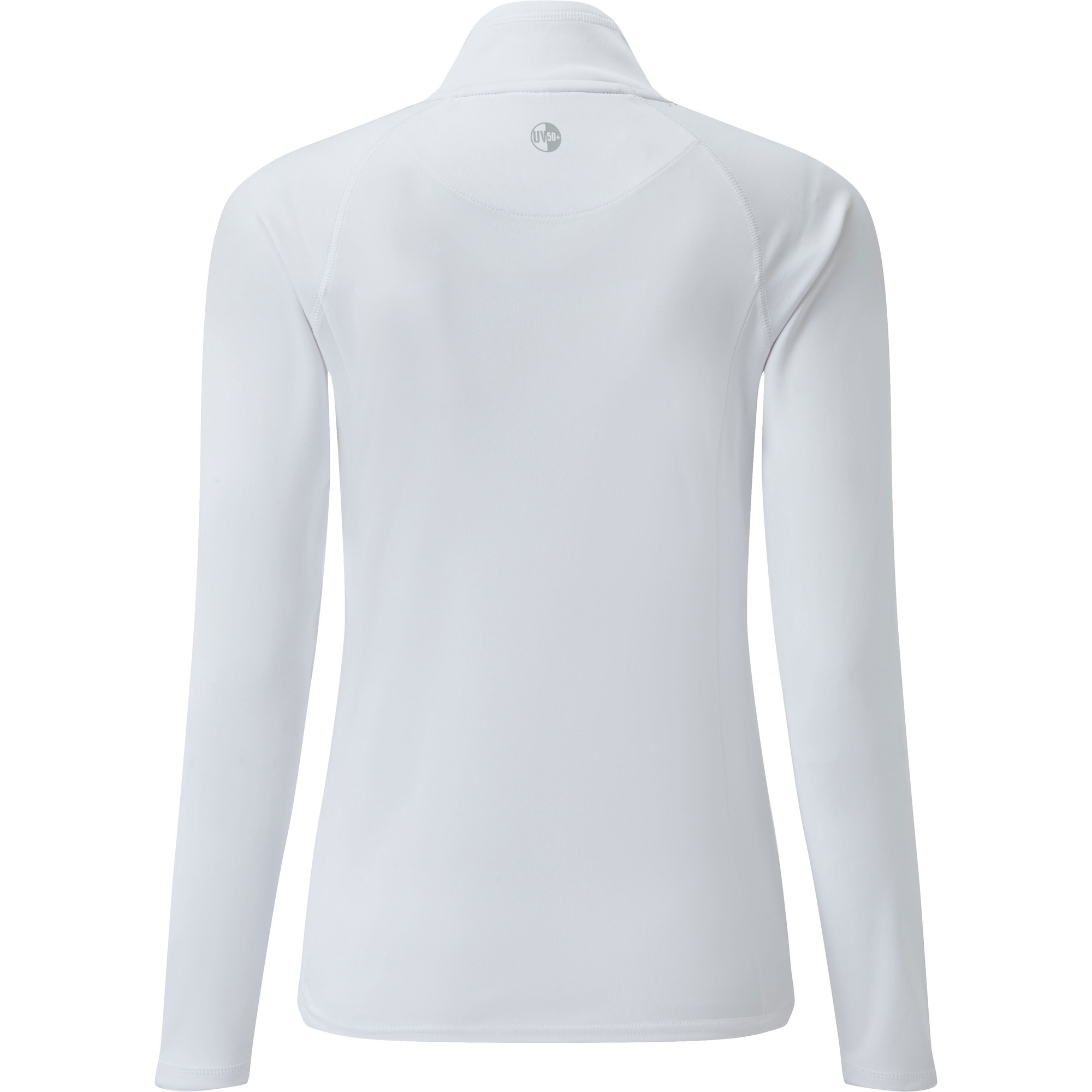 2026 Gill Womens UV Tec Zip Neck Top White UV009W