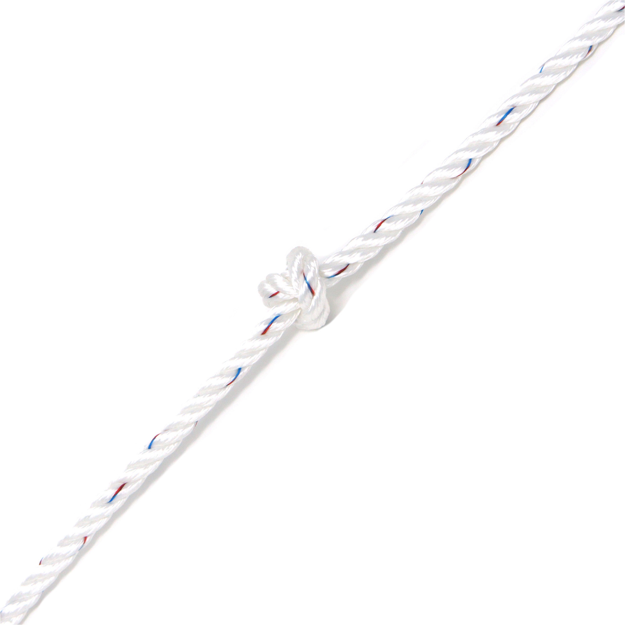 Kingfisher Evolution 3 Strand Pre-Stretched Polyester Dinghy Rope White S30W2 - Price per metre