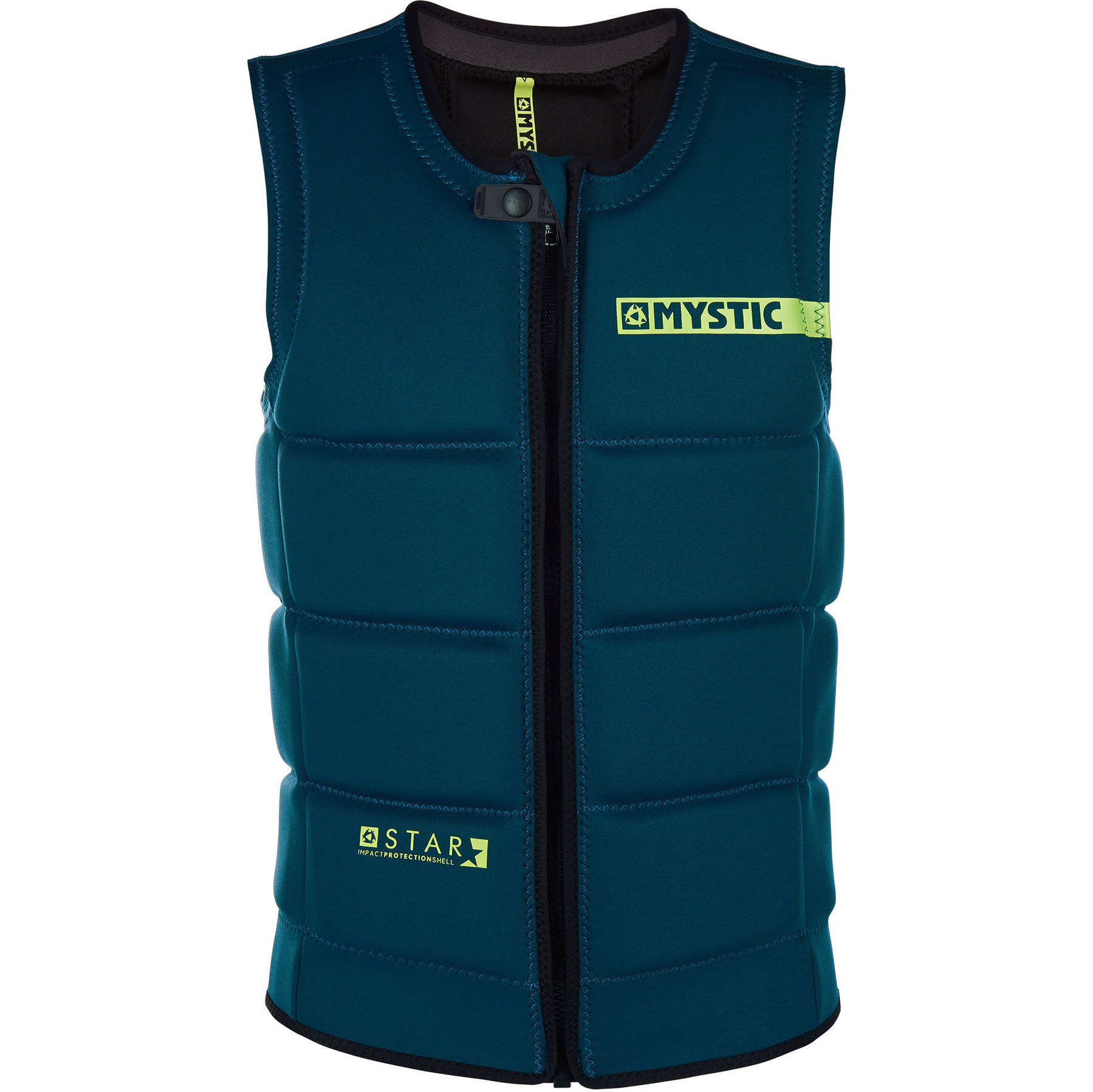 2019 Mystic Star Front Zip Wake Impact Vest Teal 180152