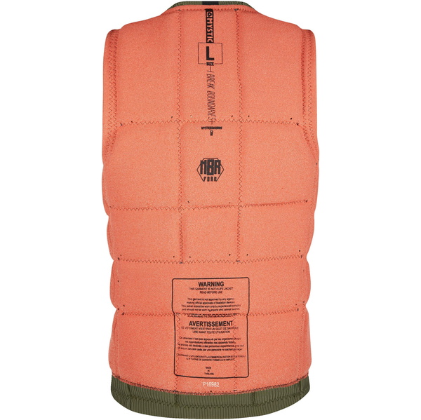 2021 Mystic The Dom Impact Vest Wake Front Zip WDOM - Brave Green