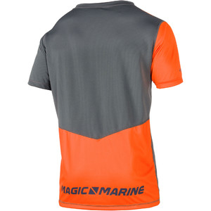 2021 Magic Marine Mens Cube Quick Dry Short Sleeve Top Orange 180062