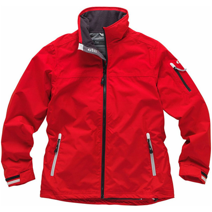Gill Womens Crew Jacket in Red 1041W