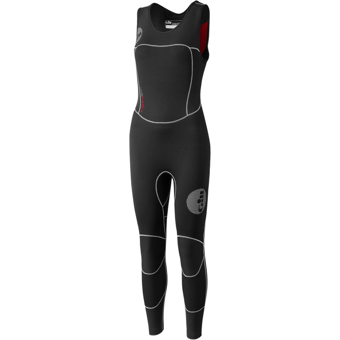 2021 Gill Womens Thermoskin 4/3mm GBS Skiff Suit Black 4614W