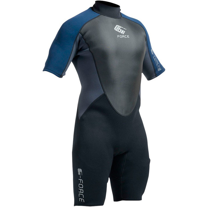 2020 Gul G-Force 3mm Mens Shorty Wetsuit Black / Navy GF3305-A9