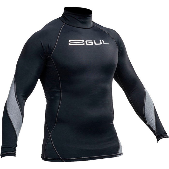 Gul Xola Long Sleeve Rash Vest Black RG0339-A9