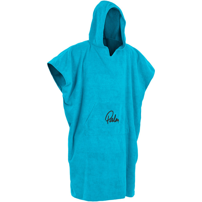 2024 Palm Hooded Towel Changing Robe / Poncho 11847 - Blue