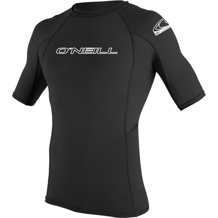 2024 O'Neill Basic Skins Short Sleeve Crew Rash Vest 3341 - Black