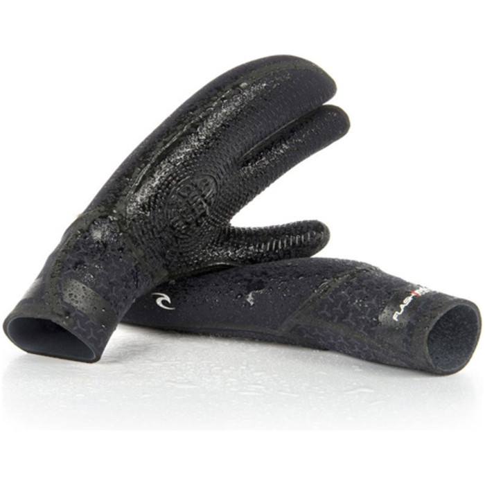 2020 Rip Curl FlashBomb 5/3mm 3 Finger Neoprene Gloves BLACK WGL6EF