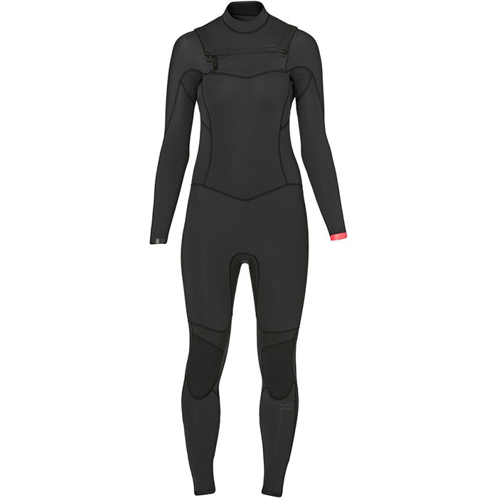Billabong Ladies Synergy 4/3mm Chest Zip Wetsuit in Black Sands Z44G02