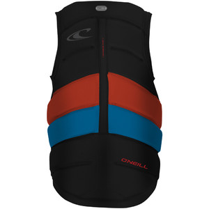 O'Neill Gooru Tech Front Zip Comp Impact Vest BLACK / RED / BLUE 4916EU