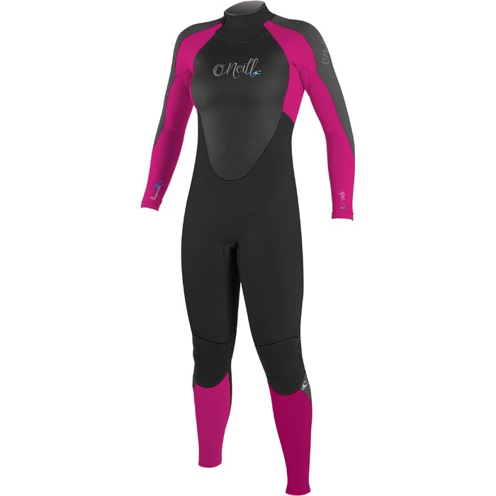O'Neill Ladies Epic 3/2mm GBS Back Zip Wetsuit BLACK / BERRY / GRAPHITE 4213