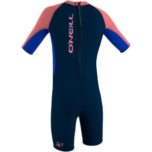 O'Neill Toddler Reactor 2mm Back Zip Shorty SLATE / BLUE / CORAL 4867G