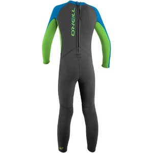 O'Neill Toddler Reactor 2mm Back Zip Wetsuit GRAPHITE / DAYGLO / BLUE 4868