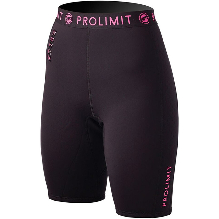 Prolimit Womens SUP 1mm Neoprene Shorts Black / Pink 54485