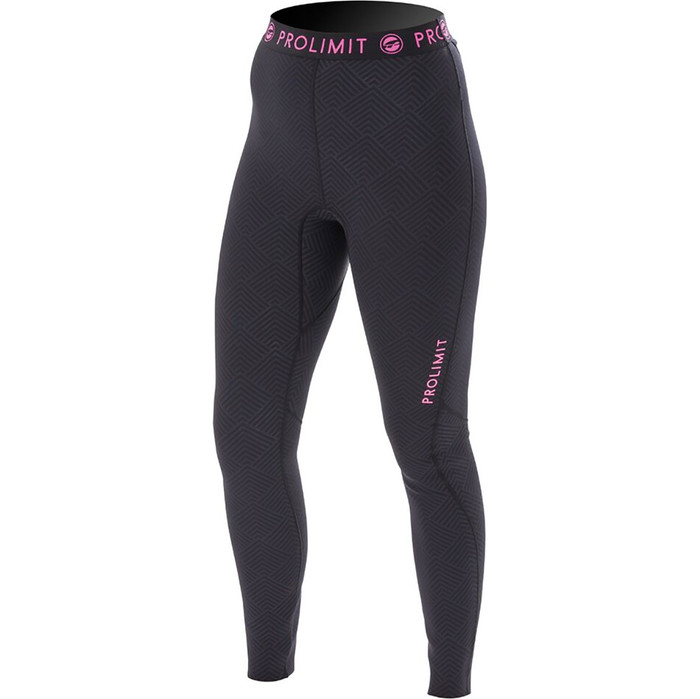 Prolimit womens SUP Athletic Quick Dry Trousers Black / Pink 64760