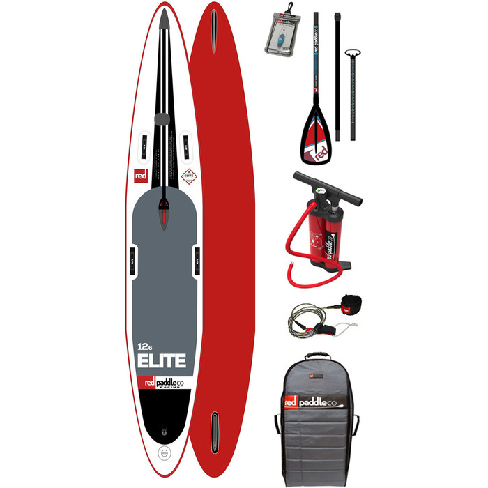 Red Paddle Co 12'6 Elite Inflatable Stand Up Paddle Board + Bag Pump Paddle & LEASH