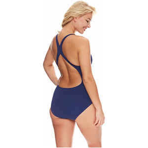 Zoggs Ladies Cottesloe Flyback Swimsuit Navy 1128425